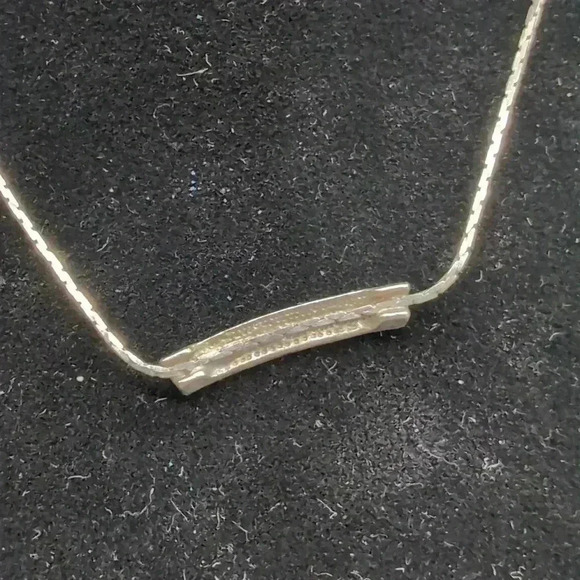 Silver Tone Princess Necklace 15 inch - Picture 4 of 5